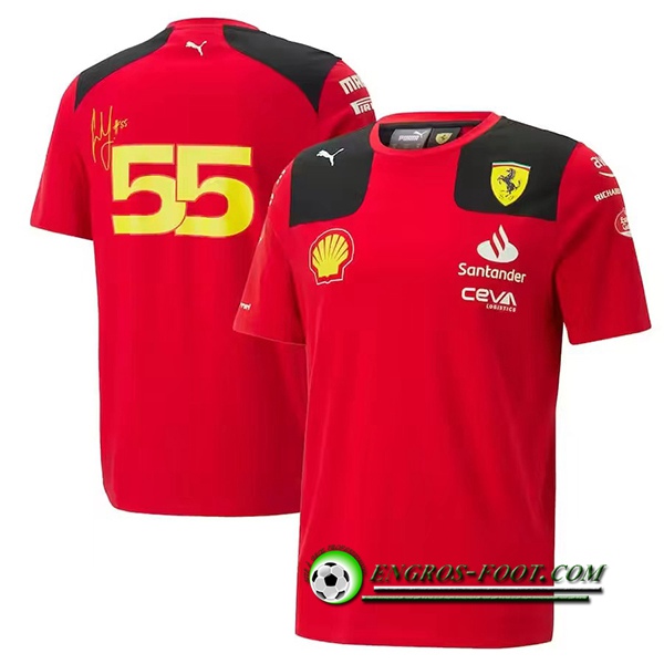 T-Shirt F1 Scuderia Ferrari Team Jaune 2023