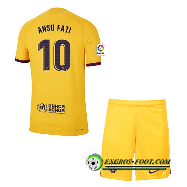 Maillot de Foot Barcelone (ANSU FATI #10) Enfants Fourth 2022/2023