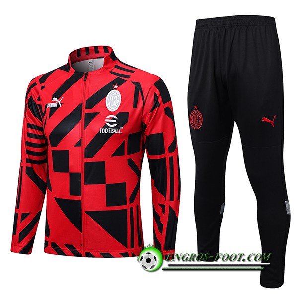 Ensemble Survetement de Foot - Veste Milan AC Rouge 2022/2023