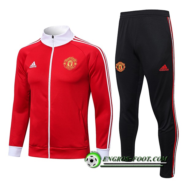 Ensemble Survetement de Foot - Veste Manchester United Rouge 2022/2023