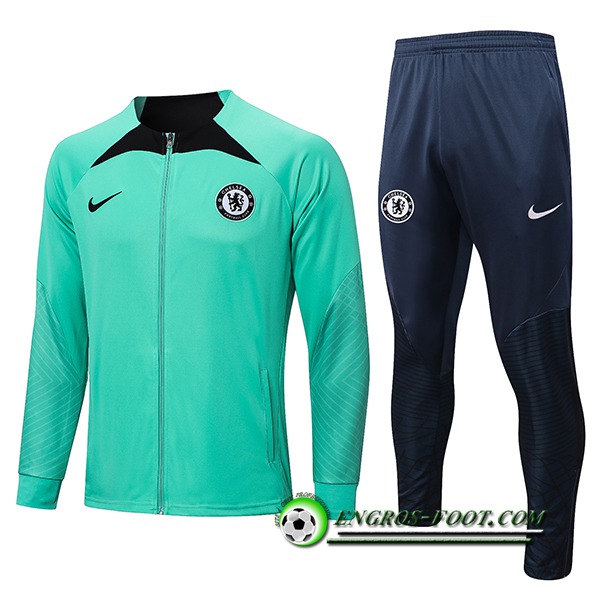 Ensemble Survetement de Foot - Veste FC Chelsea Vert 2022/2023