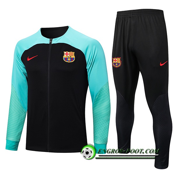 Ensemble Survetement de Foot - Veste FC Barcelone Noir 2022/2023