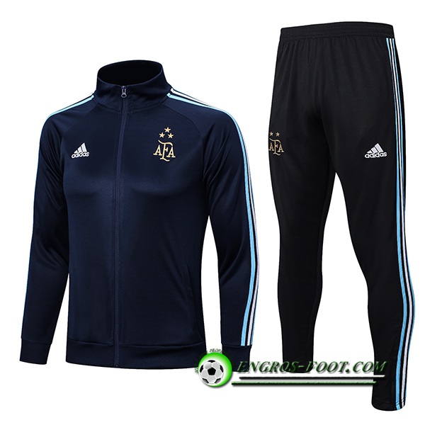 Ensemble Survetement de Foot - Veste Argentin 3 Stars Bleu Marine 2022/2023