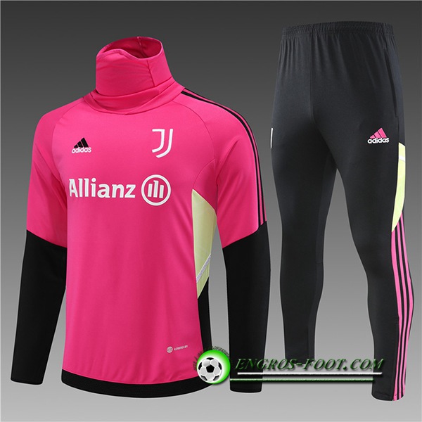 Ensemble Survetement de Foot Juventus High Collar Enfant Rose 2022/2023