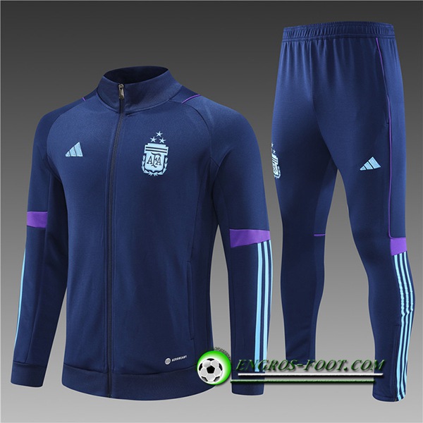 Ensemble Survetement de Foot - Veste Argentin Enfant Bleu Marine 2022/2023