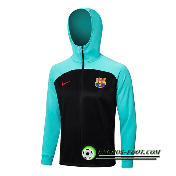 Veste A Capuche FC Barcelone Noir/Bleu 2022/2023