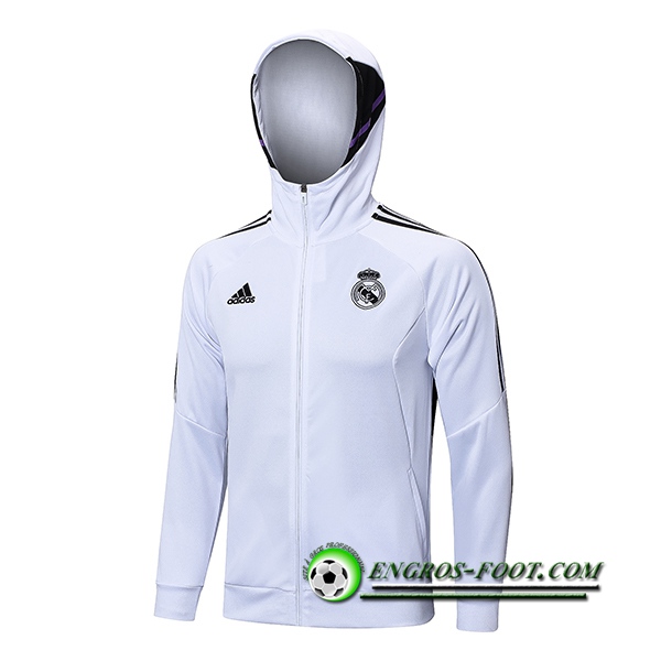 Veste A Capuche Real Madrid Blanc 2022/2023