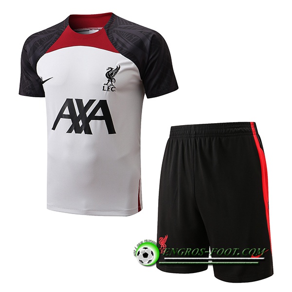 Ensemble Training T-Shirts + Shorts FC Liverpool Blanc 2022/2023