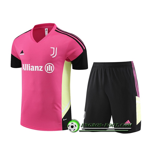 Ensemble Training T-Shirts + Shorts Juventus Rose 2022/2023