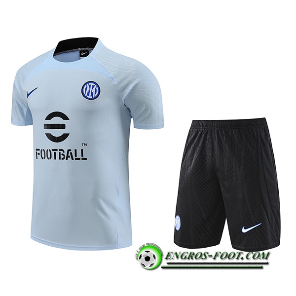 Ensemble Training T-Shirts + Shorts Inter Milan Bleu Clair 2023/2024