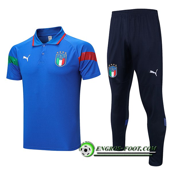 Ensemble Polo Foot Italie Bleu 2022/2023