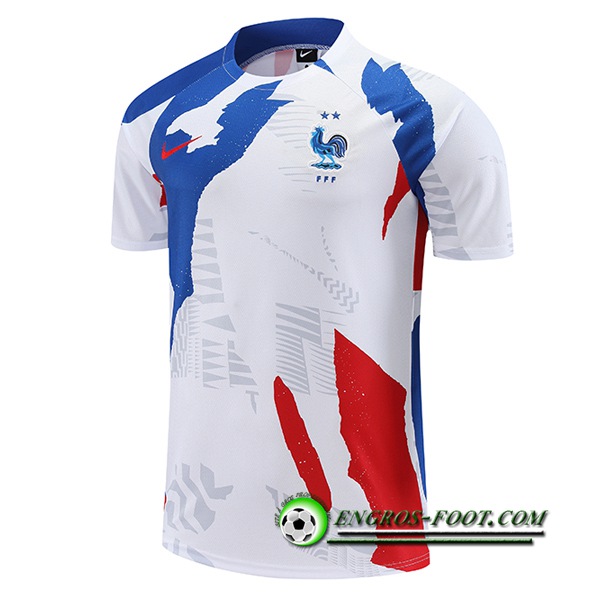 Training T-Shirts France Blanc/Rouge/Bleu 2023/2024