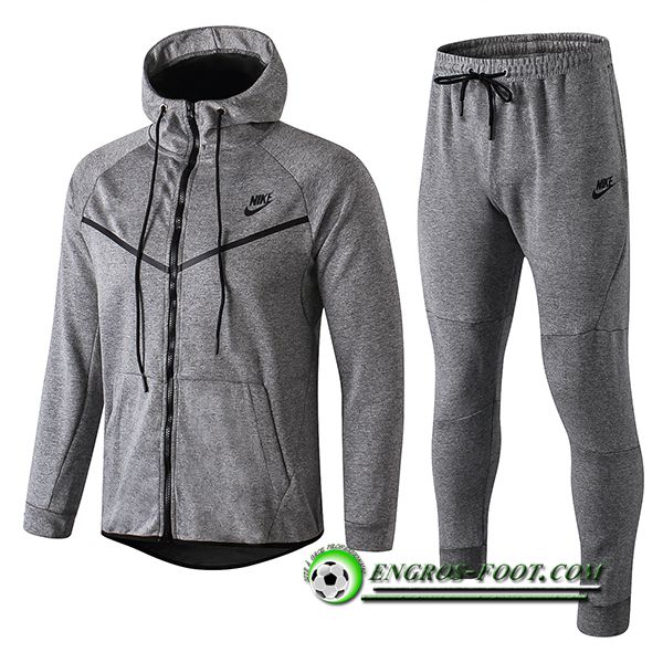 Ensemble Veste A Capuche Coupe-Vent Nike Gris Clair 2022/2023