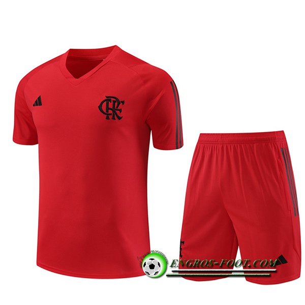 Ensemble Training T-Shirts + Shorts Flamengo Rouge 2023/2024