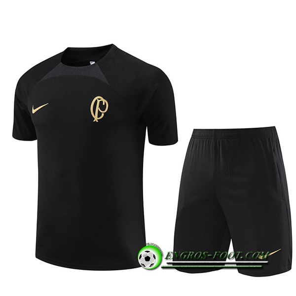 Ensemble Training T-Shirts + Shorts Corinthians Noir 2023/2024