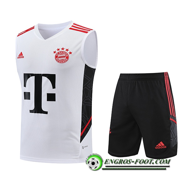 Ensemble Training Debardeur + Shorts Bayern Munich Blanc 2023/2024