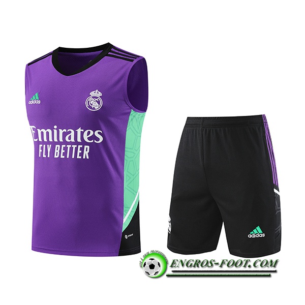 Ensemble Training Debardeur + Shorts Real Madrid Pourpre 2023/2024