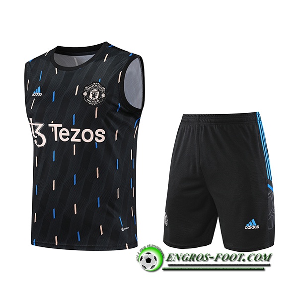 Ensemble Training Debardeur + Shorts Manchester United Noir 2023/2024