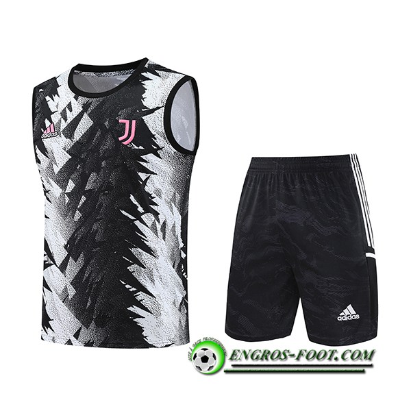 Ensemble Training Debardeur + Shorts Juventus Noir/Blanc 2023/2024