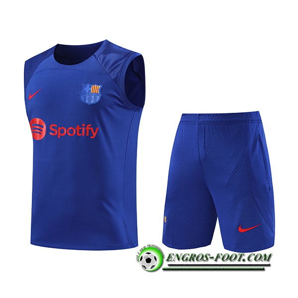 Ensemble Training Debardeur + Shorts FC Barcelone Bleu 2023/2024