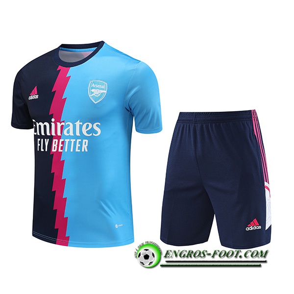 Ensemble Training T-Shirts + Shorts Arsenal Bleu 2023/2024