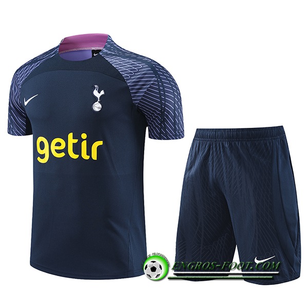 Ensemble Training T-Shirts + Shorts Tottenham Hotspur Bleu Marine 2023/2024