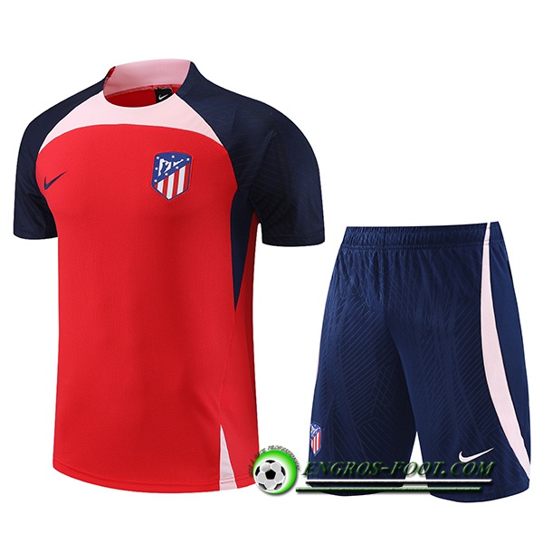 Ensemble Training T-Shirts + Shorts Atletico Madrid Rouge 2023/2024