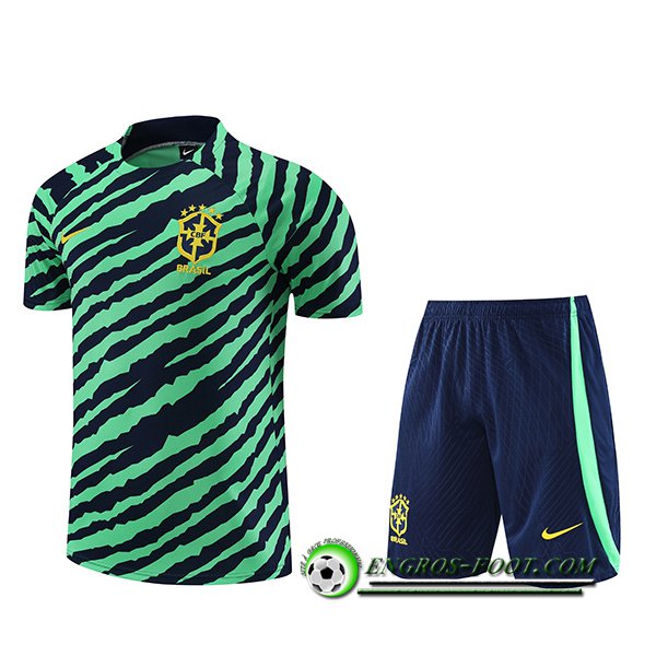 Ensemble Training T-Shirts + Shorts Bresil Vert 2023/2024