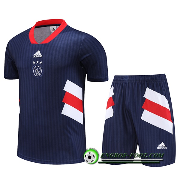 Ensemble Training T-Shirts + Shorts Ajax Bleu Marine 2023/2024