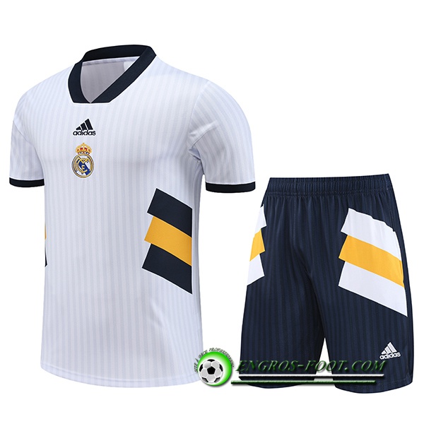 Ensemble Training T-Shirts + Shorts Real Madrid Blanc 2023/2024