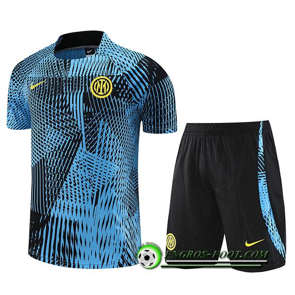 Ensemble Training T-Shirts + Shorts Inter Milan Bleu Clair 2023/2024