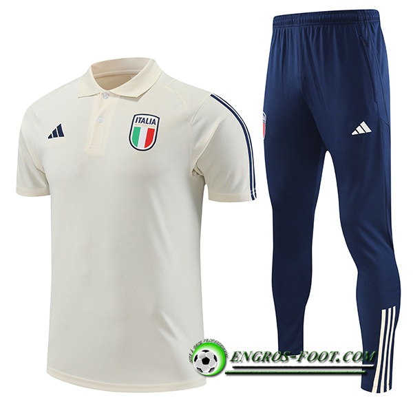 Ensemble Polo Foot Italie Blanc 2023/2024