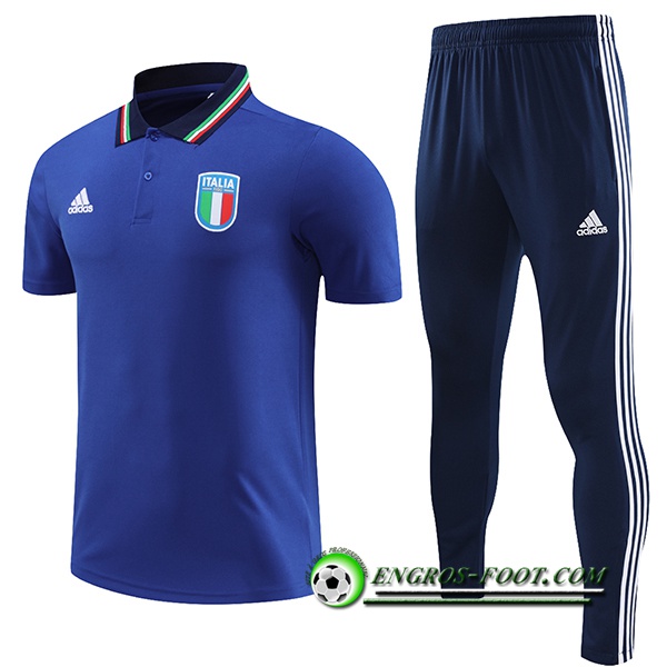 Ensemble Polo Foot Italie Bleu 2023/2024