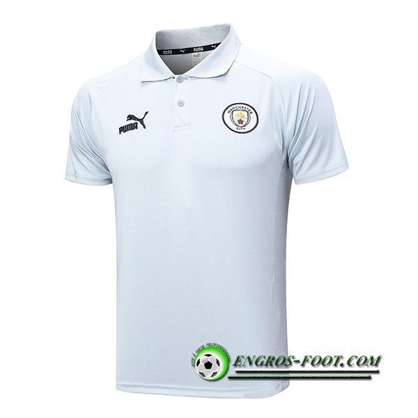 Polo Foot Manchester City Gris Clair 2023/2024