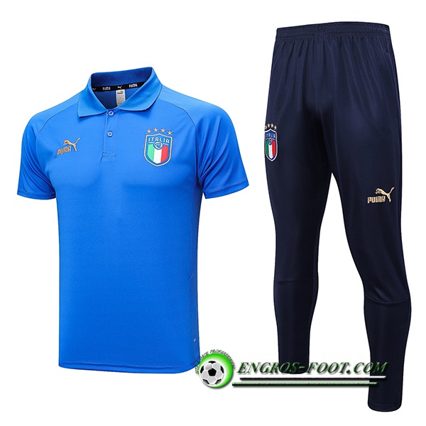 Ensemble Polo Foot Italie Bleu 2023/2024