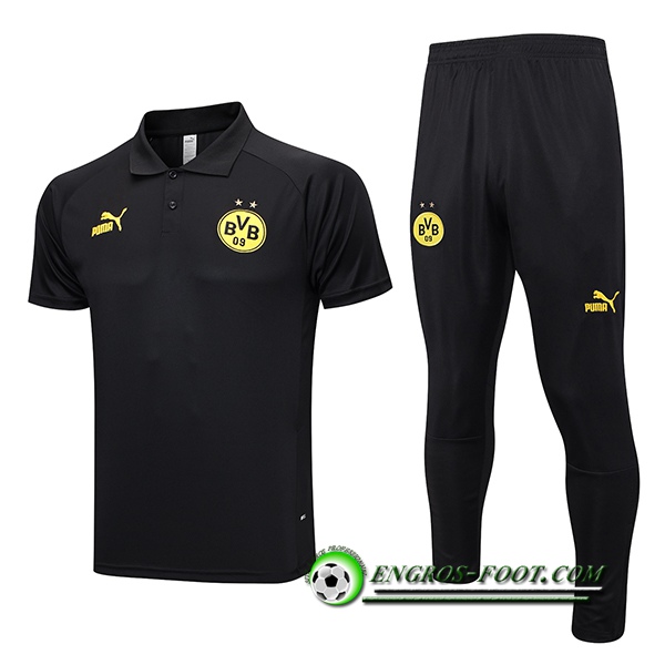 Ensemble Polo Foot Dortmund Noir 2023/2024