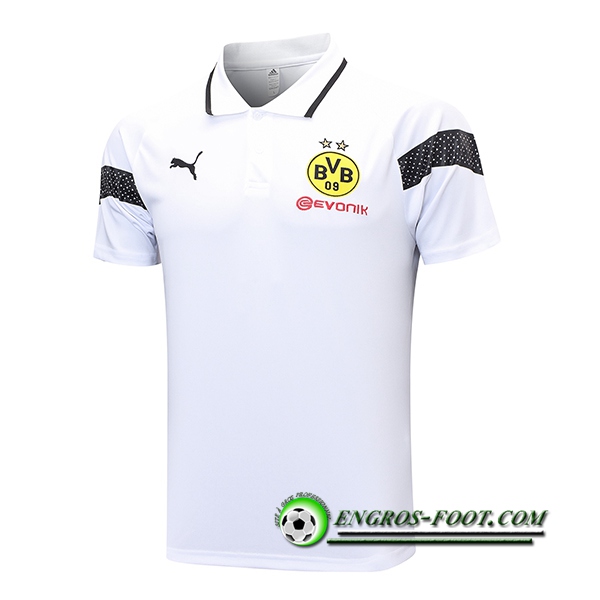 Polo Foot Dortmund Blanc 2023/2024