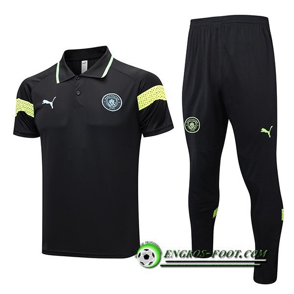 Ensemble Polo Foot Manchester City Noir 2023/2024