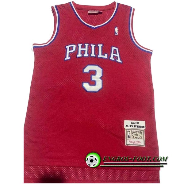 Maillot Philadelphia 76ers (IVERSON #3) 2022/23 Rouge