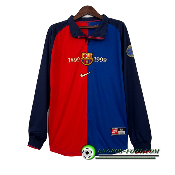 Maillot de Foot FC Barcelone Domicile Manches Longues 100th Anniversary