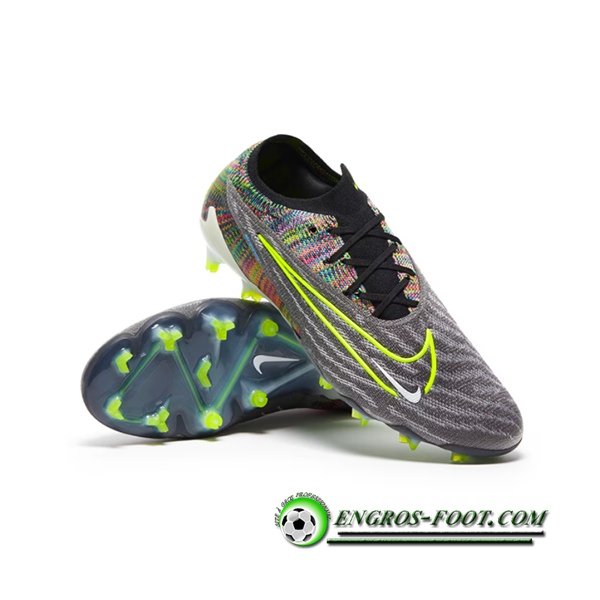 Nike Chaussures de Foot Phantom GX Low Gang Elite FG Noir/Vert