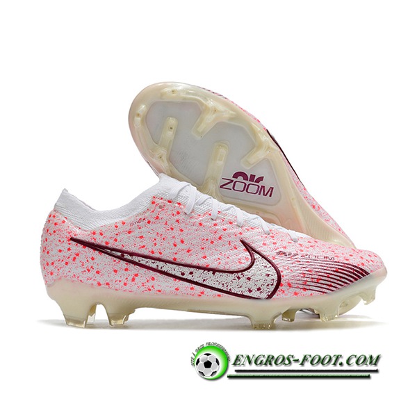 Nike Chaussures de Foot Air Zoom Mercurial Vapor XV Elite FG Rose/Blanc