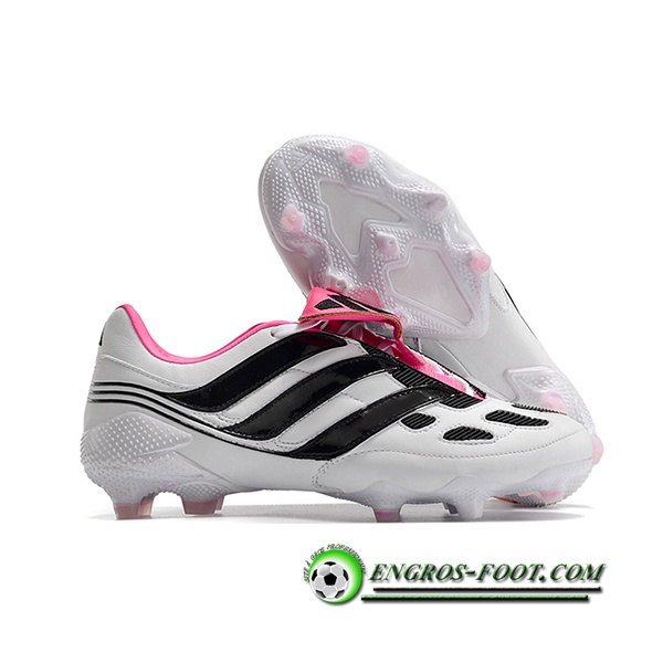 Adidas Chaussures de Foot Predator Precision FG Blanc/Noir/Rose