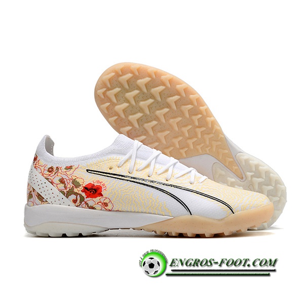 Puma Chaussures de Foot Ultra Ultimate TF Blanc/Jaune