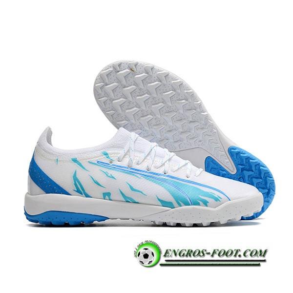 Puma Chaussures de Foot Ultra Ultimate TF Blanc/Bleu