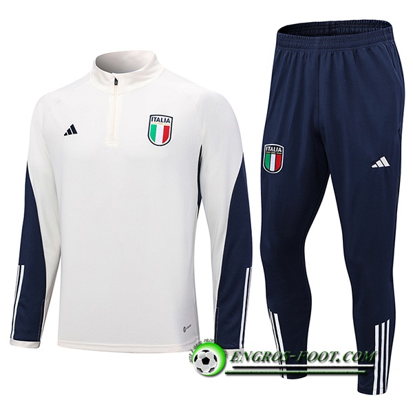 Ensemble Survetement de Foot Italie Blanc 2023/2024