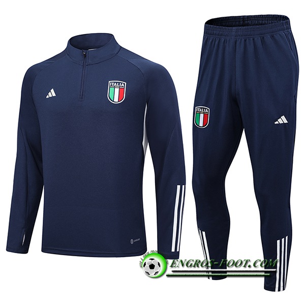 Ensemble Survetement de Foot Italie Bleu Marine 2023/2024