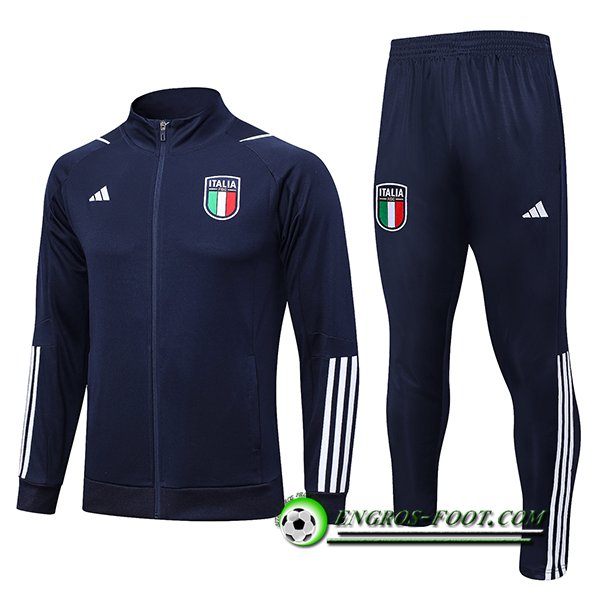 Ensemble Survetement de Foot - Veste Italie Bleu Marine 2023/2024