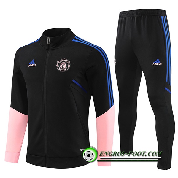 Ensemble Survetement de Foot - Veste Manchester United Noir 2022/2023