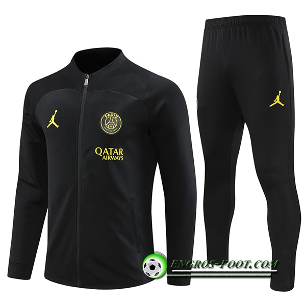 Ensemble Survetement de Foot - Veste PSG Jordan Noir 2022/2023